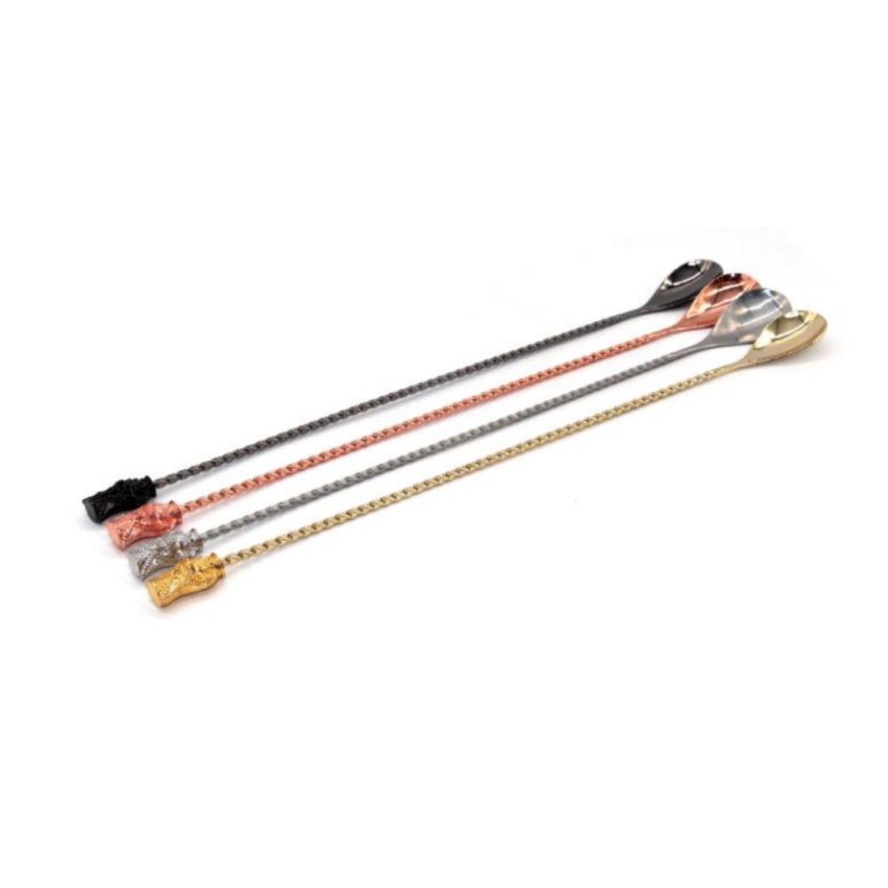 Stainless Steel Bar Spoon With Kane Tiki End 330mm