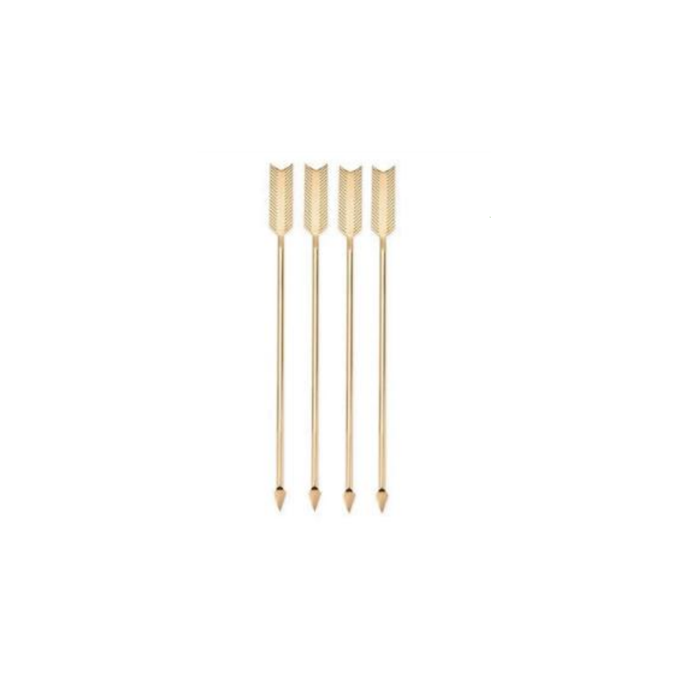 Gold Plated Arrow Stirrer Sticks 8.5 Inch