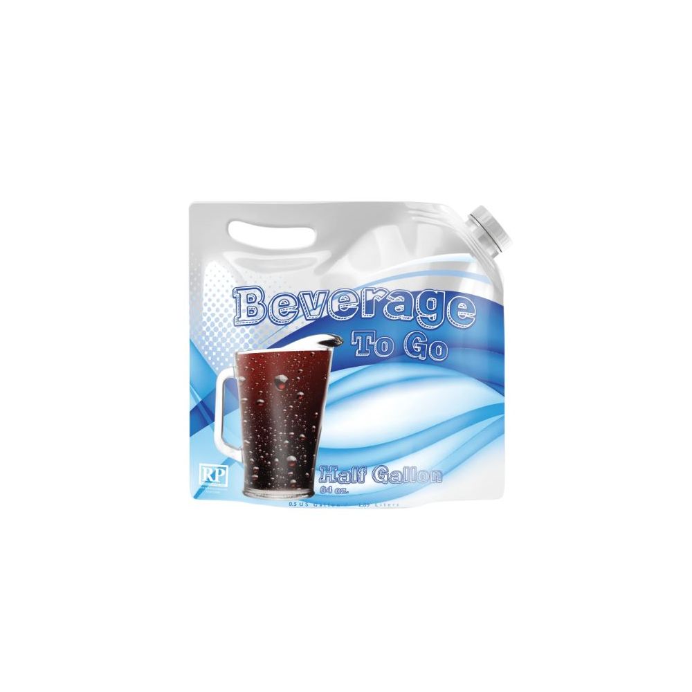 GENERIC BLUE ARTWORK BEVERAGE BAGS (CASE OF 100)