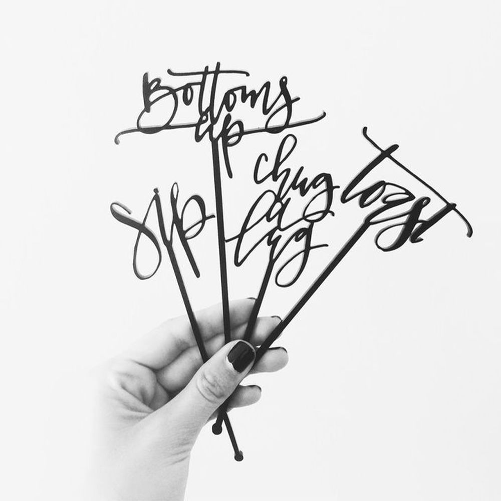 Custom Picks and Stir Rods