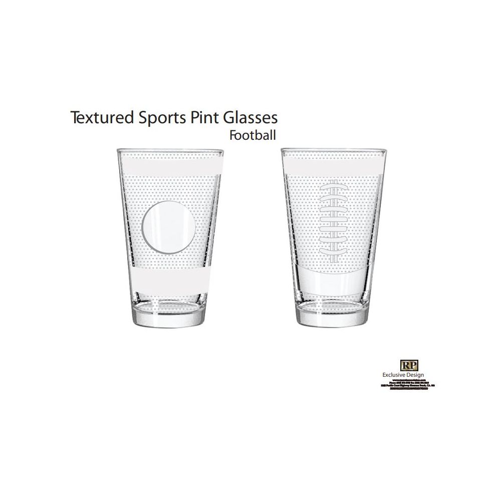 Football Pint Glass