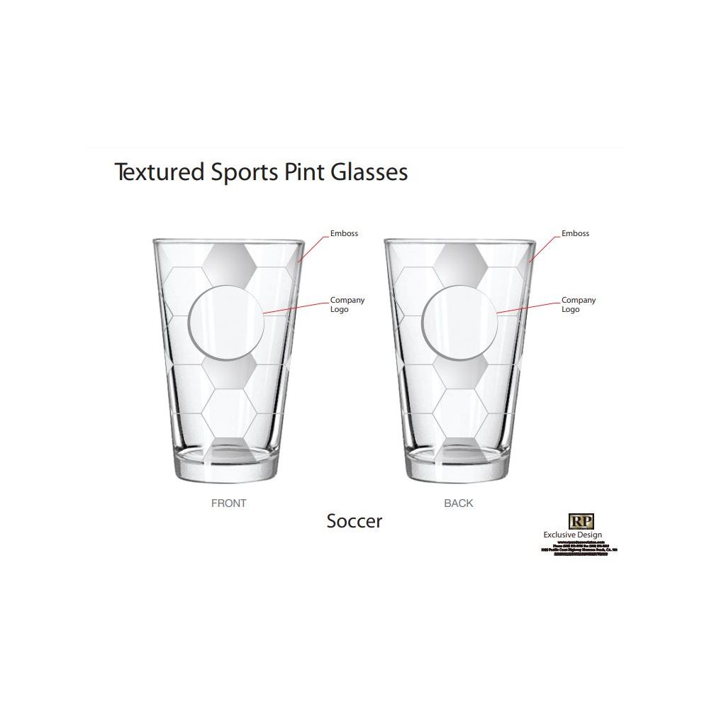 Soccer Pint Glass